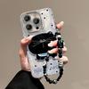 The Polka Dot Cat Chain Is Suitable for Apple 16promax Tulle Phone Cases, 15 Magnetic Stand, 14 High-end Feel, 13 Cute