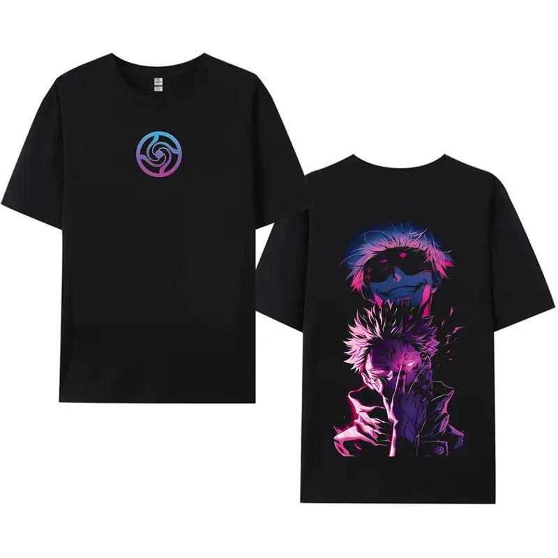 Gojo Satoru x Sukuna JJK Shirt Jujutsu Kaisen Anime Vintage Tee Oversized S разноцветный