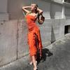 Stile Europeo e Americano Estate Nuovo Stile Abito in Pizzo Medusa con Spalle Scoperte Sexy Hot Girl Abbigliamento da Donna