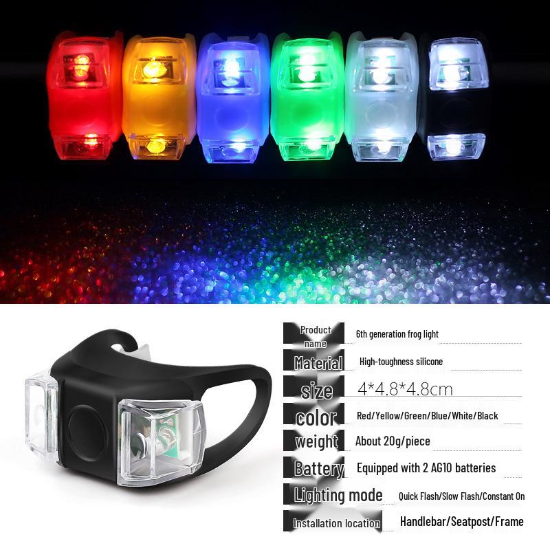 LED Froschlampe mit Doppelauge der 6. Generation: Nachtfahrt- & Skateboard-Warnlicht