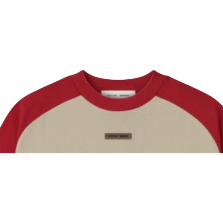 Fear of God Essentials T-shirt baseball Grigio Fumo / Cremisi Top da Uomo 125HO254481F