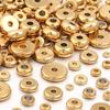 20/50pcs Stainless Steel Spacer Beads Flat Round Loose Wheel Beads For Jewelry Making DIY Charms Bracelet Necklace Accessories