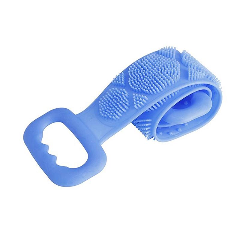 Badezimmer Dusch Rückenbürste Körper Silikon Peeling Schwamm Badeschwamm Reinigungsgerät Fleckenentfernung Badegürtel