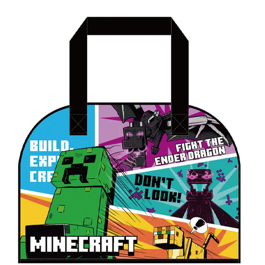 K Company Minecraft Zippered Vinyl Bag, Comic, CBB5-MCT-CO, H24 x W33 x D11cm