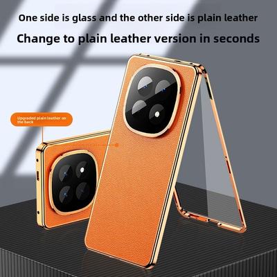 Magnetic Leather Tempered Glass 360° Full Coverage Protect Case for Redmi Note 15 Pro Plus POCO M8 Pro Clear HD Shockproof Cover
