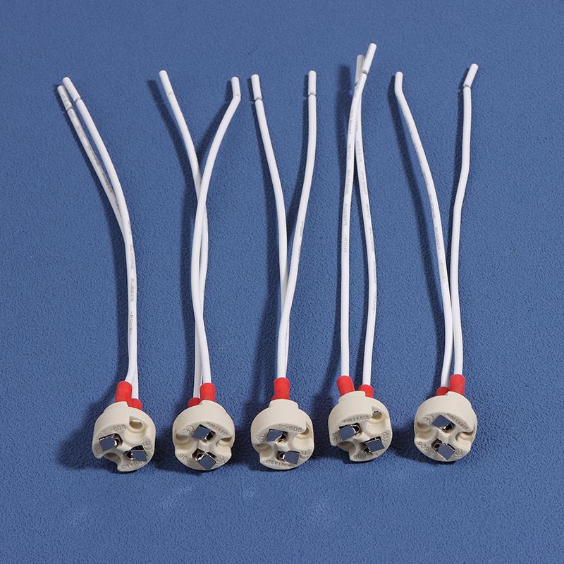 5 ks Držák lampy Gu5.3 Mr16 G5.3 Zesílená Evropa Základna lampy Kulatá patice 15cm Keramický držák lampy Pro LED žárovku