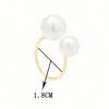 1pc Ins Style Minimalist Adjustable Open Ring with Faux Pearl, for Women