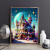 Diy Diamond Painting Castle Fantasy Scenery Embroidery Cross Stitch Night House Landscape Mosaic Home Decor