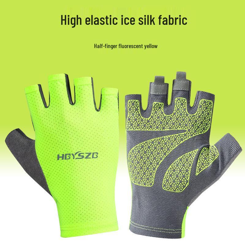 Unisex Half-Finger Anti-Abrasion Cycling, Fishing, and Fitness Gloves for Outdoor Sports
