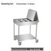 Stainless Steel Commercial Mobile Spice Cart
