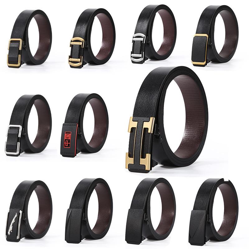 Belt Men'S Classic Inner Wear Toothless Automatic Buckle Belt Business Belt Run Jianghu Stall