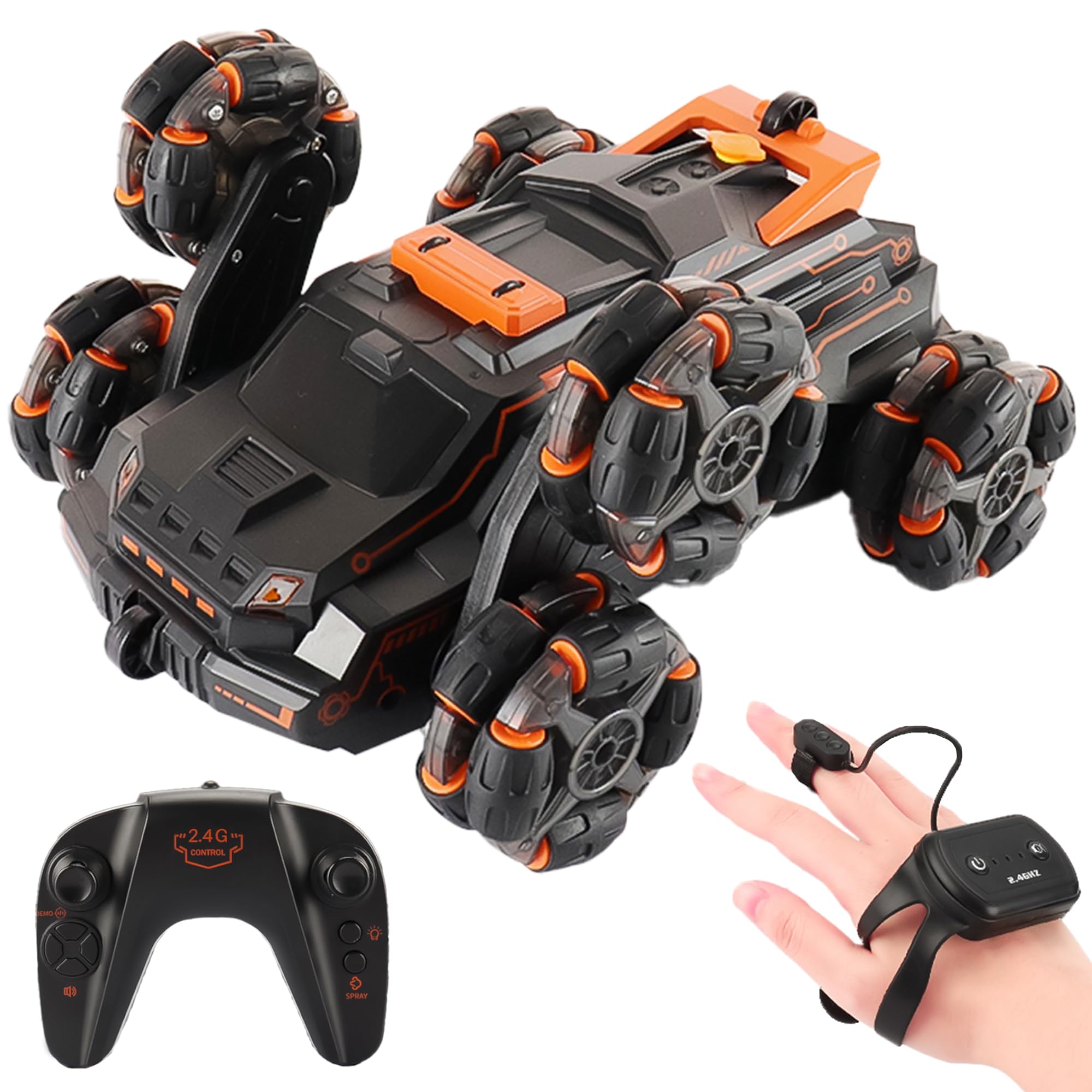 

Felicross Gesture Radio Control Motion Master RC Car, Motion Radio Control Drift Car for Kids [Swing Arm Transformation & 360 Degree Rotation]
