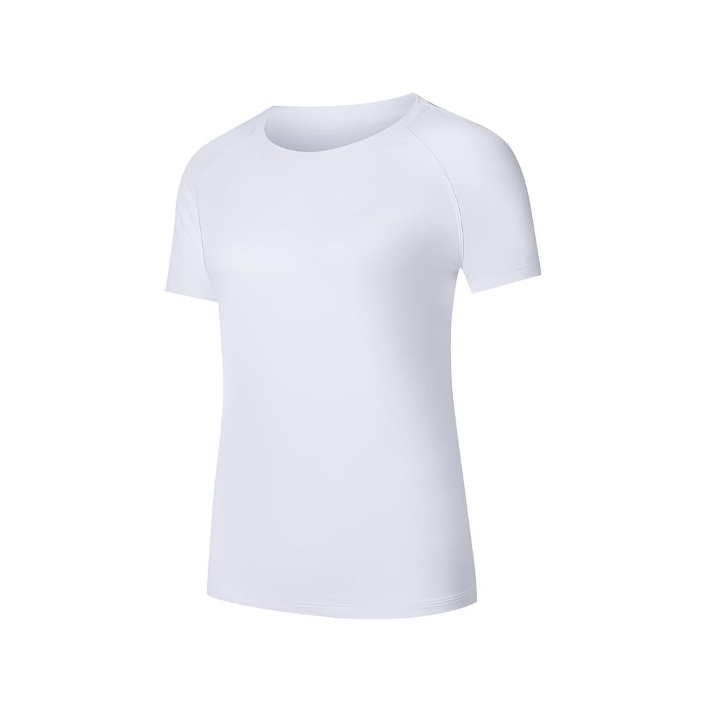 SAUCONY Simple Round Neck Pullover Raglan Short Sleeve T-Shirt Women T-Shirts Pure-White SA1259ST02L-WT023