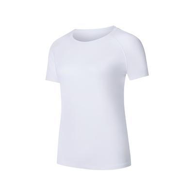 Simple Round Neck Pullover Raglan Short Sleeve T-Shirt Women T-Shirts Pure-White SA1259ST02L-WT023