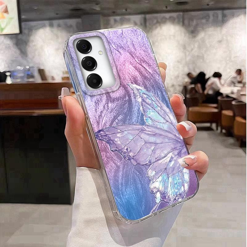 Butterfly Cat Case For iPhone 16 Pro Max Samsung A56 A16 A17 S25 FE Xiaomi Redmi Note 14 13 Pro 14C A5 Huawei Honor 400 200 Lite Pro Shockproof Cover