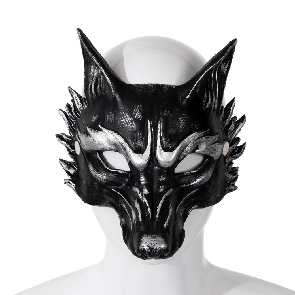 Werewolf Half Face Pu Mask Cosplay Animal Beast Wolf Masks Carnival Halloween Dress Up Party Costume Props High Quality