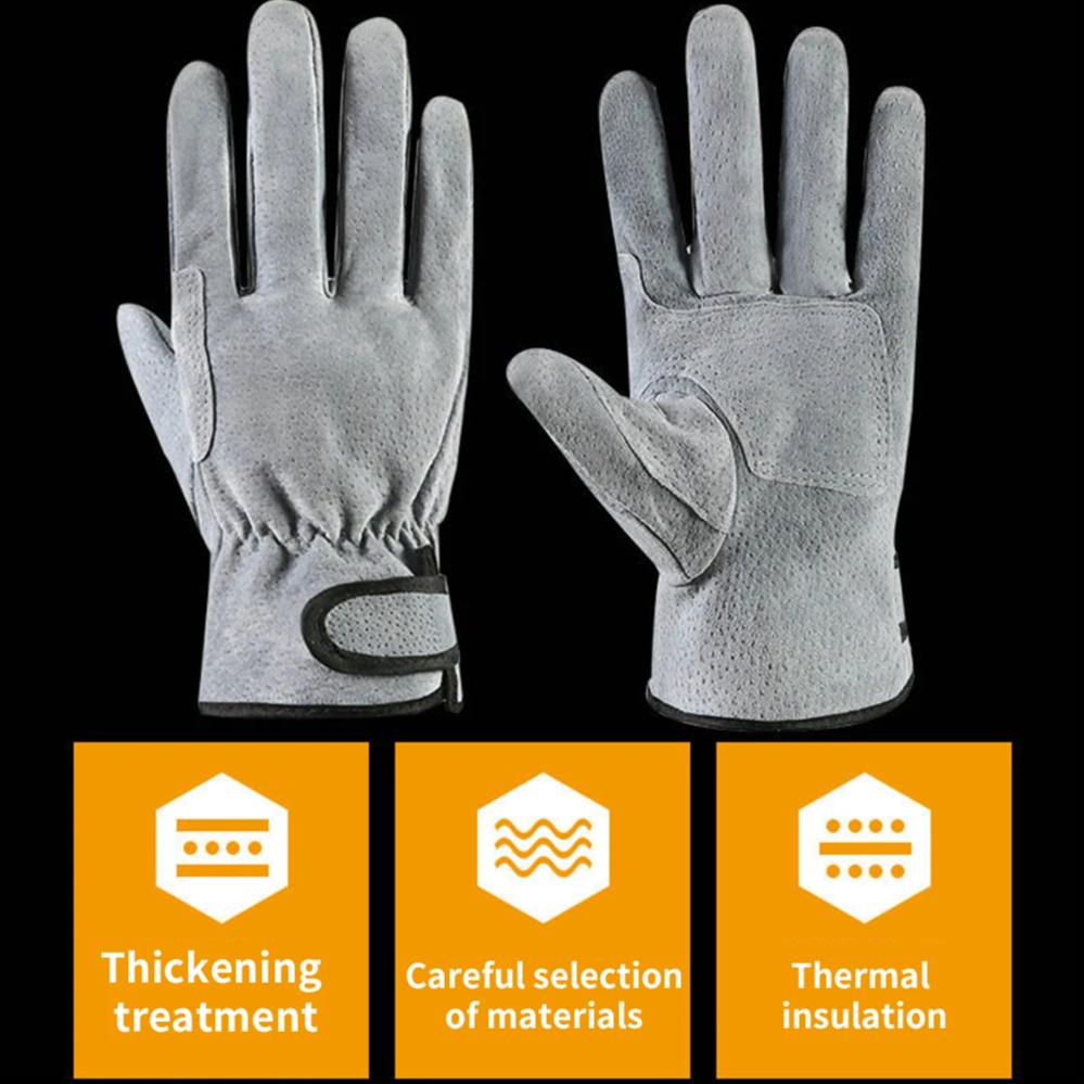 Work Gloves Leather Workers Work Welding Safety Protection Garden Sports Motorcycle Driver Wear-resistant Wood Cutting