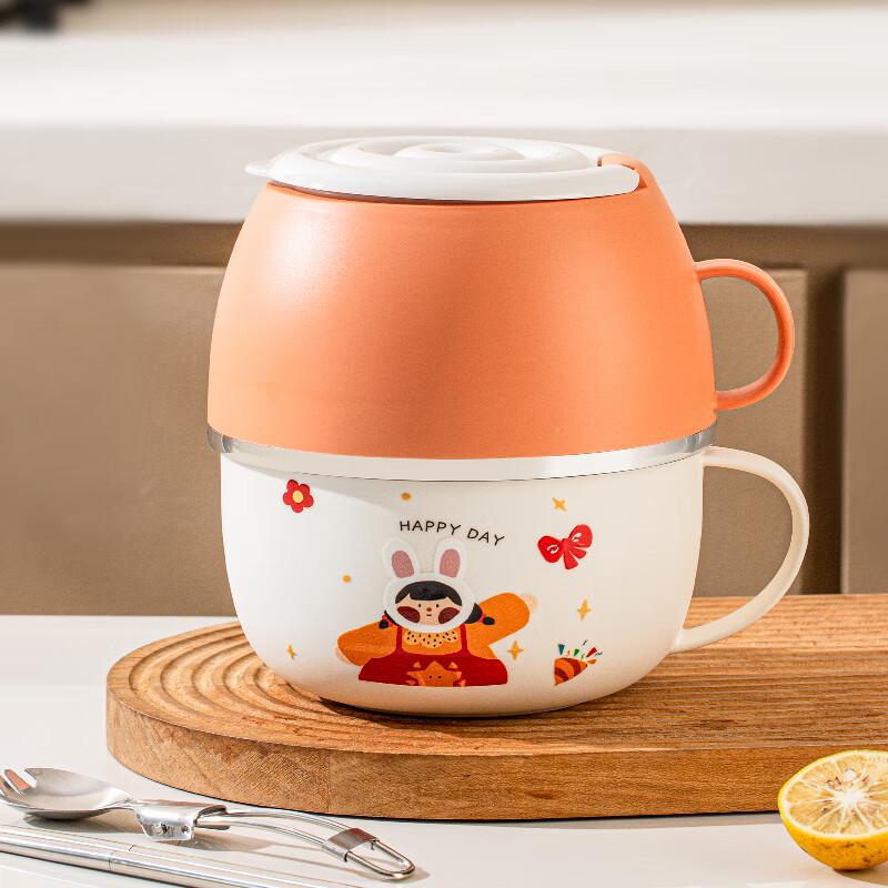 

TREEJACK 316L Stainless Steel Cartoon Thermal Lunch Box with Handle & Cutlery