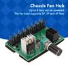 6Pin Power Interface Fan Splitter Controller Hub DC 12V Fan Speed Controller  Mining Machines