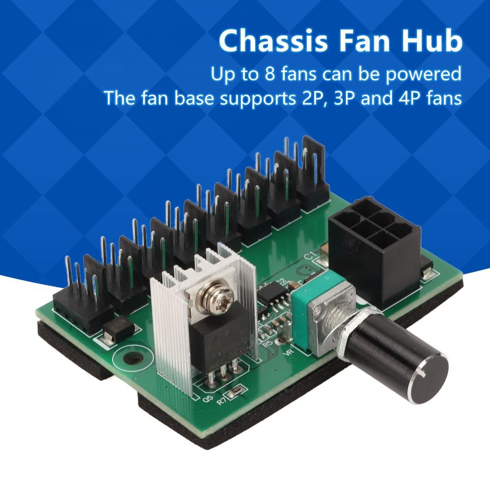 6Pin Power Interface Fan Splitter Controller Hub DC 12V Fan Speed Controller Mining Machines