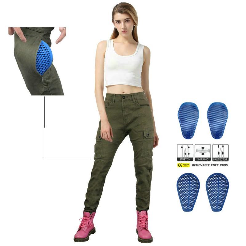 Womens Motorcycle Riding Pants With Integrated Impact Protection Casual Biker Jeans Cycling