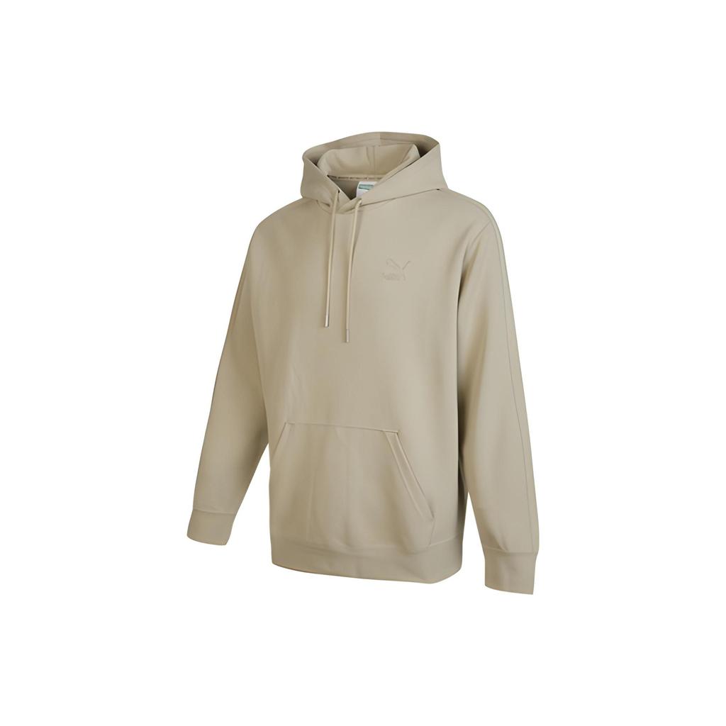 PUMA Logo Print Drawstring Hoodie With Long Sleeves Men Hoodie Linen 537688-68