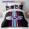 Trabzonspor Pattern Bedding Set Quilt Cover Pillowcase Home Decor Gift (1 * duvet cover + 2 * pillowcase, without core)
