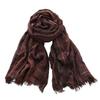 Breathable Cotton Linen Neckerchie Short Tassel Unisex Scarf Soft Striped Scarf  Office