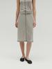 Soltipebeul Half & Half Skirt [Melange Grey]