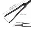 BUCKLOS Ultralight Bicycle Fork Full Carbon Fiber Road Bike Fork Racing 700C Front Forks Rigid Forks for Quick Release 100mm