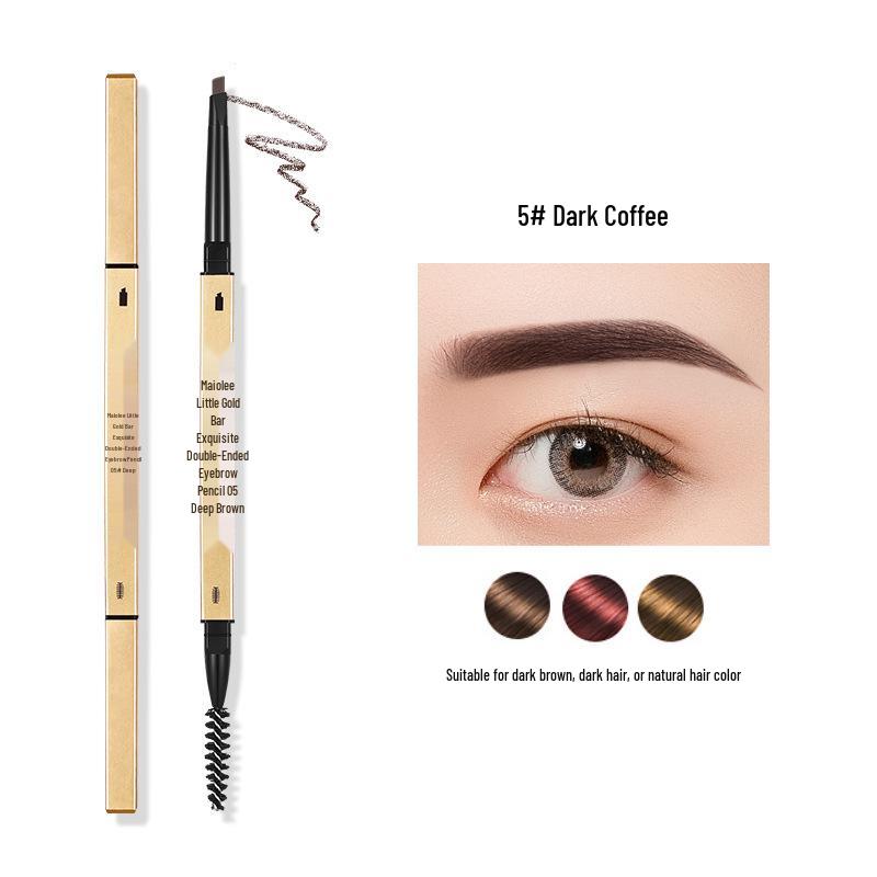 Ultra-Fine 3D Smudge-Proof Double-Ended Eyebrow Pencil with Triangle Tip