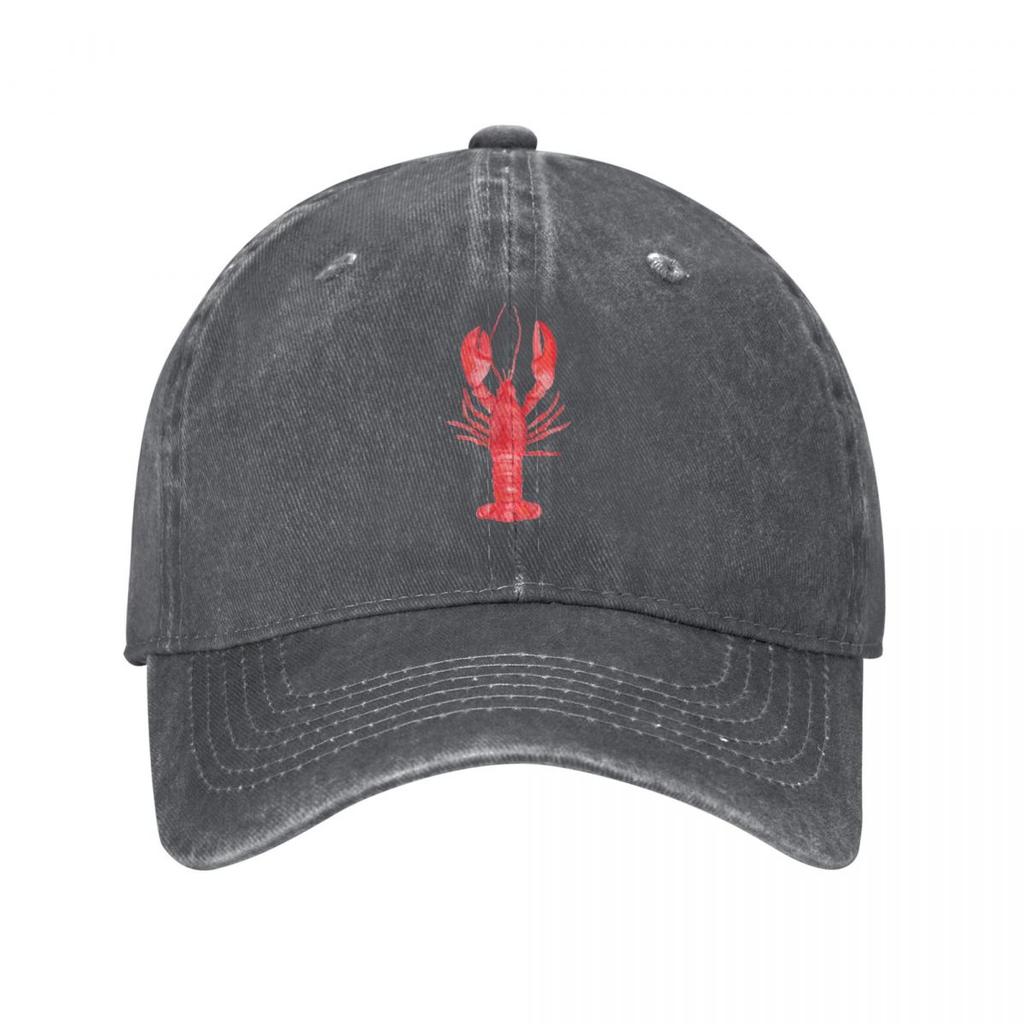 Watercolor Lobster Washed Baseball Cap Fish Fashion Hip Hop Hats Summer FeUnisex Unisex Outdoor Sports Sun protection Baseball Caps