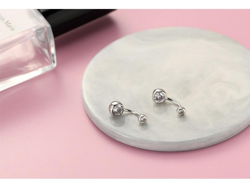 S925 Silber Europäischer und amerikanischer modischer runder Bauchnabelring - Sexy, personalisierter Piercingschmuck