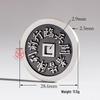 Sterling Silver Nine-Character Mantra Bagua Pendant - 28.6mm
