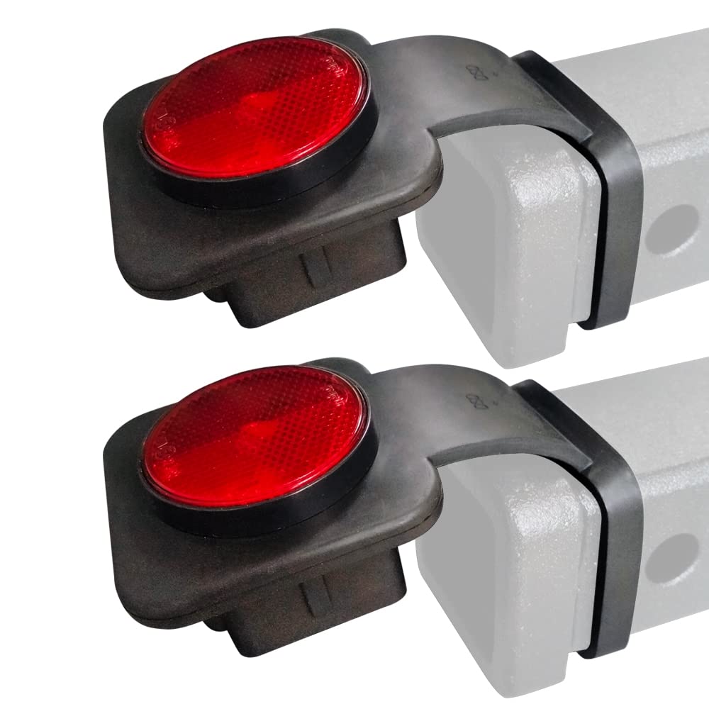 

YTMARINA 2 Hitch Cover Heavy Duty Rubber Receiver Tube Hitch Plug Warning Reflector Receiver Tube Cover 2 Pcs 50x50 чёрный