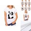 Stylische Damen T-Shirt Tops mit entzückendem Panda-Print für den sommerlichen Freizeitlook