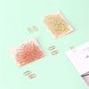 Kit 50 Peças Mini Clipes de Coração de Metal Material de Escritório Clipe de Papel É Fofo e Requintado, com Aparência e Praticidade