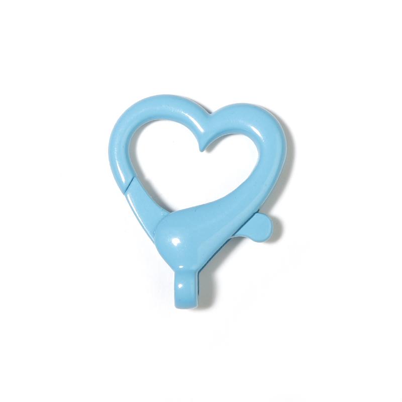 10Pcs/Lot Alloy Lobster Clasps Heart Shape Multicolor Key Chain Sping Buckle for Jewelry Making DIY Key Chains Bag Ornaments