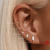 European and American Fashion Simple Threaded Stud Earrings