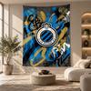 Dekoratives Wandbild, Wandkunst mit Aufdruck des FC Brügge, Leichte Wanddekoration für Schlafzimmer-Hintergrund