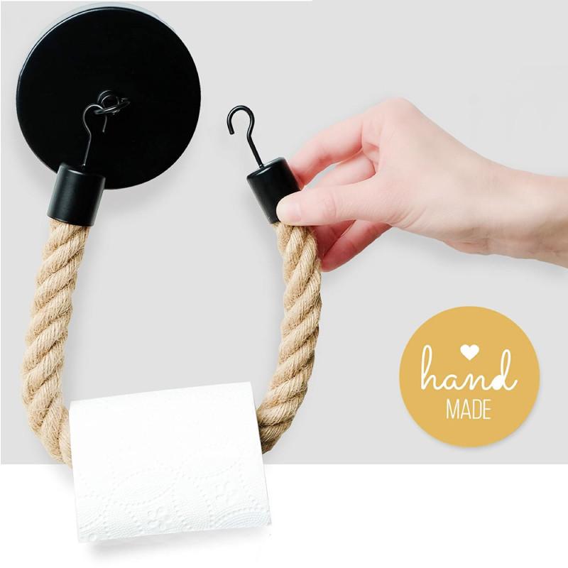 Paper Toilet Rope Holder Vintage Wall Mounted Toilet Roll Holder Hemp Hook Metal