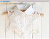 Lace Flower Embroidery Fake Collar for Women Shirt Detachable Collar Lapel Blouse Top Women Clothes Sweater Decor