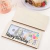 Birthday Wooden Wallet  Birthday Cash Wallet Gift Happy Birthday Party Decoration Kids Adult Birthday Party Supplies Favor