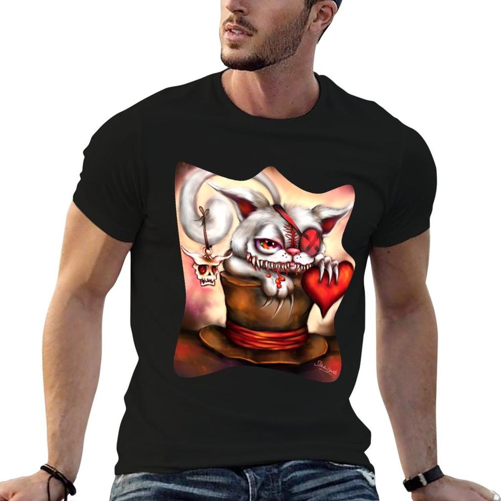 Creepy Zombie Monster Cat Tshirt Large Size Basic Casual Tshirt