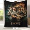 Retro L-Lord of The Rings H-Hobbit Flannel Blanket,Ultra Soft Warm Plush Throw for Home Bedroom Bed Sofa Cover Office Picnic