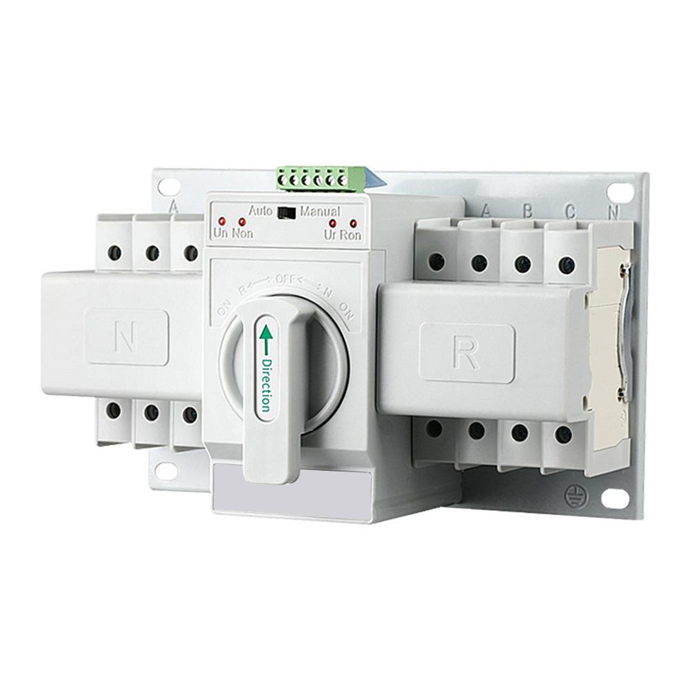 4P Automatic Transfer Switch for ATS 63A Rated Current with Dual Power Monitoring and Auto Changeover Function
