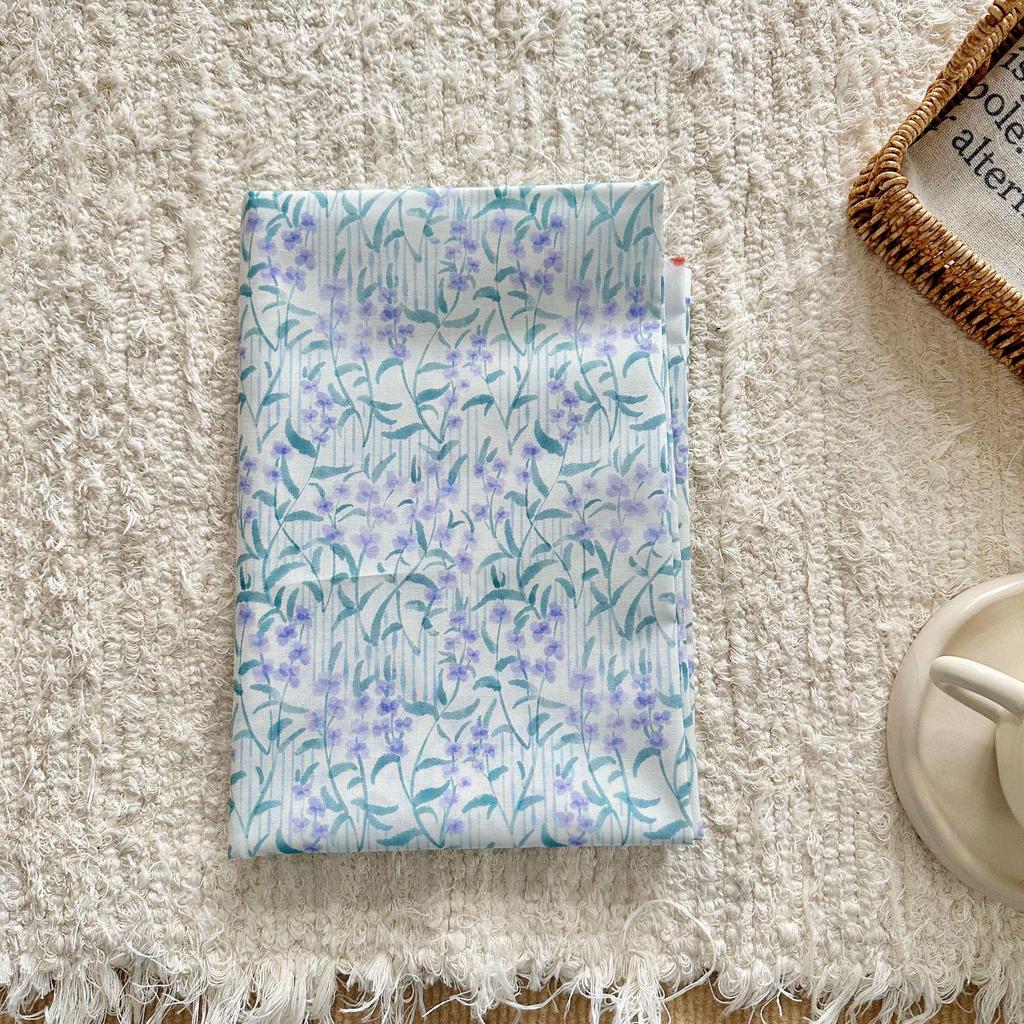 100% Cotton Korean Style Gentle Floral Digital Print Fabric for Women's, Children's, and Adult Clothing & Home Wear
