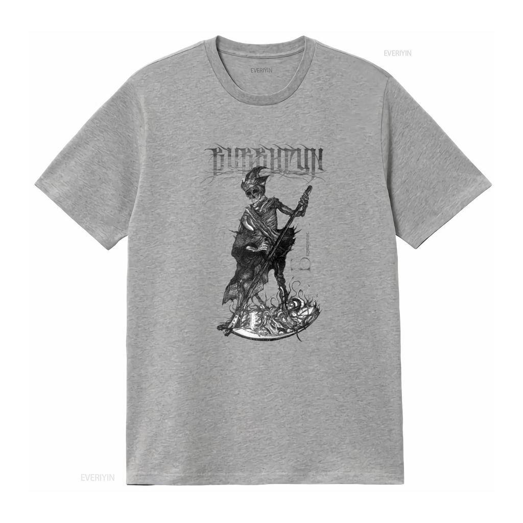 Burshtyn Bezvirnyk Dub Buk Nokturnal Mortum Ulvegr Stryvigor Drudkh Kroda Kzohh Print T Shirt for Unisex Gothic Skeleton Design