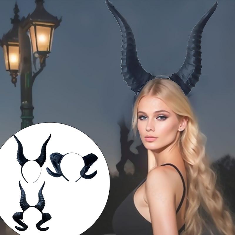 Modern Devil Horns Headband Unisex Headgear Halloween Outfit Festive Occasion Gear Theme Party Supply