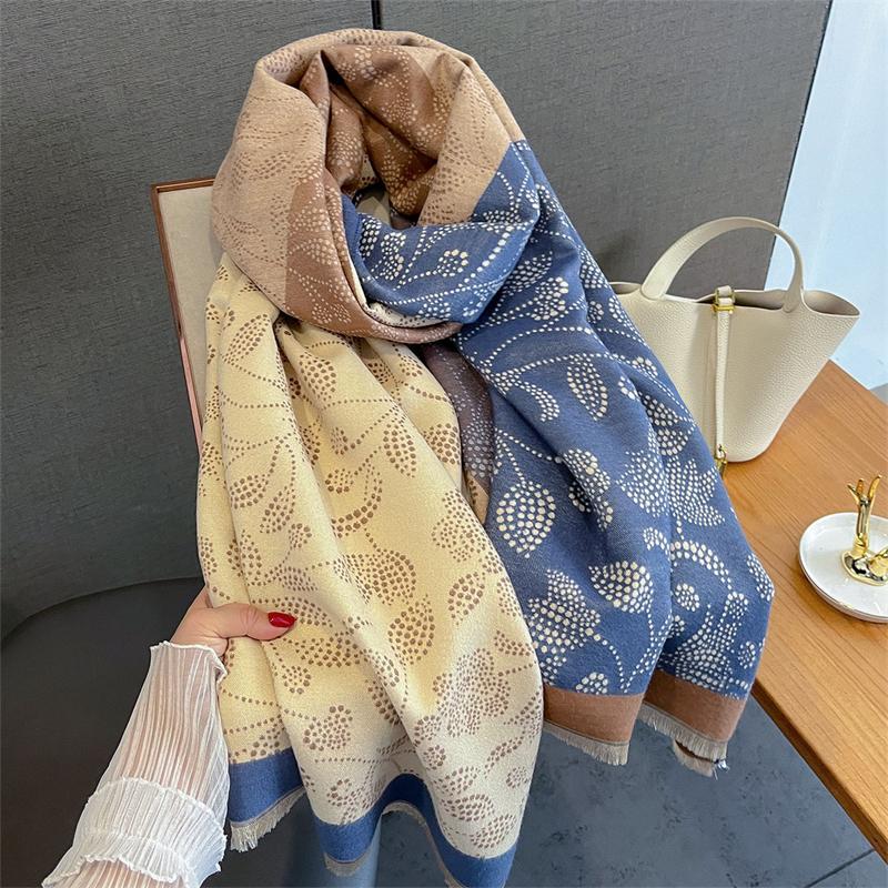 New Luxury Design Winter Cashmere Jacquard Scarves High Quality Women Thicken Wrap Shawl Ladies Pashmina Scarf Poncho Stole